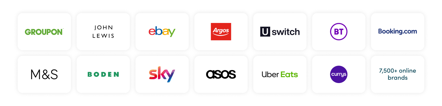 A selection of brands support by easyfundraising